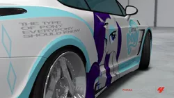 Size: 900x506 | Tagged: safe, banned from derpibooru, deleted from derpibooru, derpibooru import, rarity, car, forza motorsport