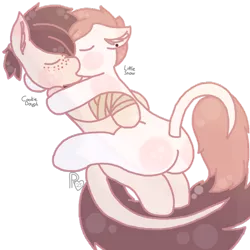 Size: 800x800 | Tagged: safe, artist:pastelrose25, banned from derpibooru, deleted from derpibooru, derpibooru import, oc, adopted, blushing, blushing ears, cuddling, gay, kissing, male, oc x oc, shipping, simple background, transparent background