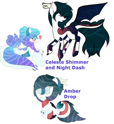 Size: 800x869 | Tagged: safe, artist:pastelrose25, banned from derpibooru, deleted from derpibooru, derpibooru import, oc, kirin, original species, pony, baby, baby pony, blind, closed species, eyes closed, family, female, foal, happy, horns, male, oc x oc, parents:oc x oc, sea glass pony, shipping, simple background, straight, transparent background