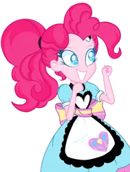 Size: 777x1028 | Tagged: safe, artist:mlprocker123, banned from derpibooru, deleted from derpibooru, derpibooru import, pinkie pie, equestria girls, beautiful, colored pupils, grin, happy, server pinkie pie, simple background, smiling, solo, transparent background