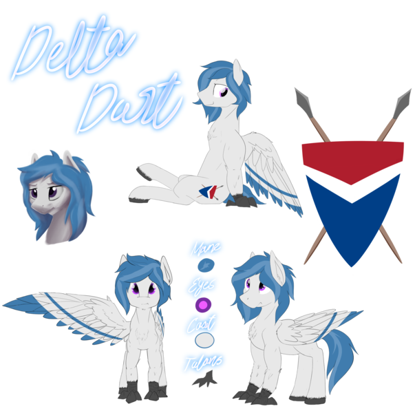 Size: 2410x2398 | Tagged: safe, artist:lux, banned from derpibooru, deleted from derpibooru, derpibooru import, oc, oc:delta dart, hippogriff, cutie mark, large wings, reference sheet, simple background, talons, transparent background, wings