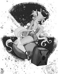 Size: 1025x1300 | Tagged: suggestive, artist:foxinshadow, banned from derpibooru, deleted from derpibooru, derpibooru import, anthro, heart, monochrome, nuclear bomb