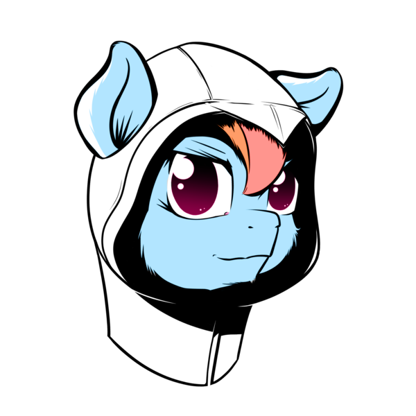 Size: 1900x1900 | Tagged: safe, artist:umgaris, banned from derpibooru, deleted from derpibooru, derpibooru import, rainbow dash, assassin's creed, crossover, simple background, solo