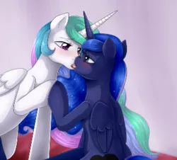 Size: 314x284 | Tagged: suggestive, alternate version, artist:evomanaphy, banned from derpibooru, deleted from derpibooru, derpibooru import, edit, princess celestia, princess luna, cropped, female, incest, lesbian, princest, shipping