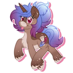 Size: 1500x1500 | Tagged: safe, artist:stephanoodle, banned from derpibooru, deleted from derpibooru, derpibooru import, oc, oc:midnight, unofficial characters only, pony, unicorn, :p, chest fluff, female, freckles, looking at you, mare, silly, solo, tongue out, transparent, unshorn fetlocks