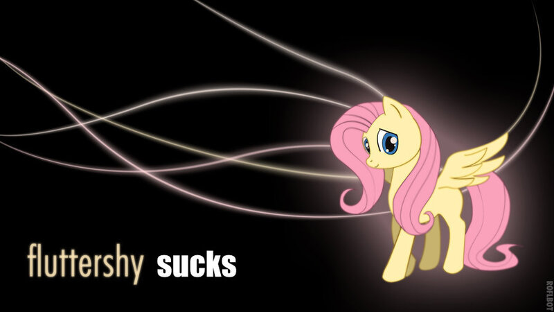 Size: 900x506 | Tagged: safe, banned from derpibooru, deleted from derpibooru, derpibooru import, fluttershy, background pony strikes again, caption, drama bait, image macro, text, the lie, trolling, wallpaper