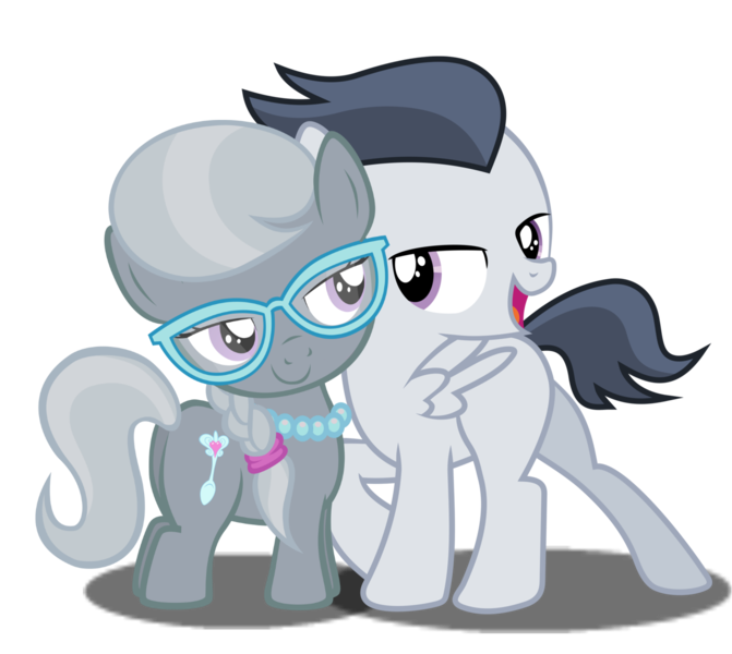 Size: 1341x1200 | Tagged: safe, artist:purplewonderpower, banned from derpibooru, deleted from derpibooru, derpibooru import, rumble, silver spoon, female, flirting, male, rumblespoon, shipping, straight