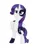 Size: 457x659 | Tagged: safe, artist:jhayarr23, banned from derpibooru, deleted from derpibooru, derpibooru import, edit, editor:proto29, vector edit, rarity, cow, cow pony, bipedal, cowified, raricow, simple background, species swap, transformation, vector, white background