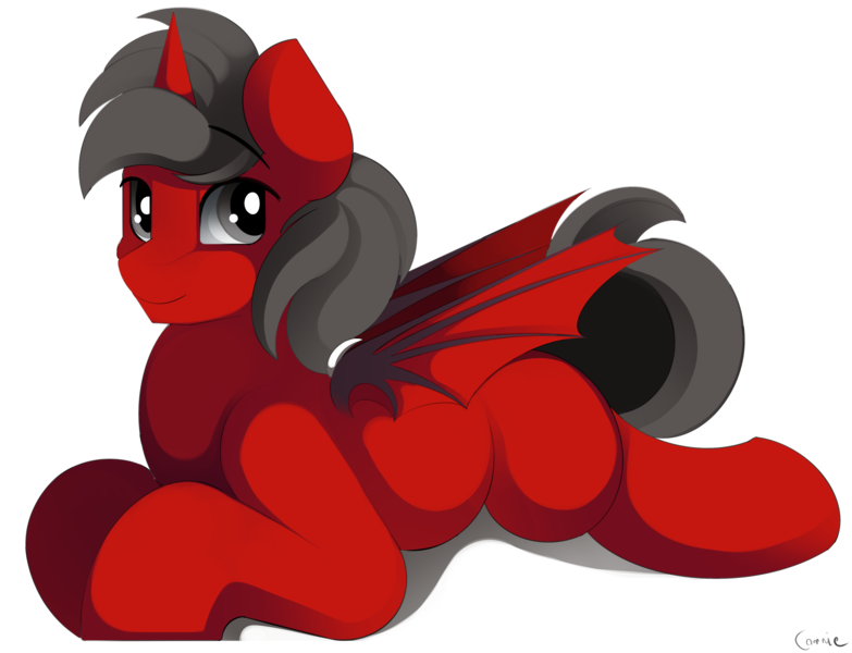 Size: 3888x2981 | Tagged: safe, alternate version, artist:conrie, banned from derpibooru, deleted from derpibooru, derpibooru import, oc, oc:queen phillip, alicorn, bat pony, bat pony alicorn, pony, 2019 community collab, derpibooru community collaboration, bat pony oc, bat wings, commission, horn, prone, simple, simple background, solo, transparent background, wings