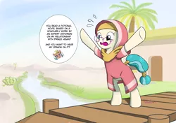 Size: 4299x3035 | Tagged: safe, artist:tehwatever, banned from derpibooru, deleted from derpibooru, derpibooru import, desert flower, somnambula, hijab, implied shipping, solo, somnambula resident