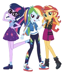 Size: 834x958 | Tagged: safe, artist:superbobiann, banned from derpibooru, deleted from derpibooru, derpibooru import, editor:superbobiann, rainbow dash, sci-twi, sunset shimmer, twilight sparkle, equestria girls, equestria girls series, clothes, converse, female, geode of empathy, geode of super speed, geode of telekinesis, magical geodes, shoes, sneakers