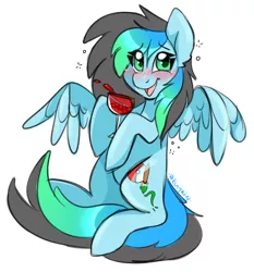 Size: 1844x1980 | Tagged: safe, artist:kiruart, banned from derpibooru, deleted from derpibooru, derpibooru import, oc, oc:kiru, unofficial characters only, pegasus, pony, alcohol, blushing, drunk, eye clipping through hair, glass, hoof hold, solo, wine