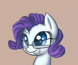 Size: 1000x837 | Tagged: safe, artist:handsockz, banned from derpibooru, deleted from derpibooru, derpibooru import, rarity, braces, bust, glasses, portrait, solo