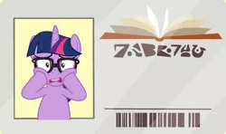 Size: 1280x757 | Tagged: safe, artist:cloudyglow, artist:phucknuckl, banned from derpibooru, deleted from derpibooru, derpibooru import, edit, editor:secrettitan, vector edit, sci-twi, twilight sparkle, ponified, pony, unicorn, equestria girls, equestria girls series, spring breakdown, the point of no return, spoiler:eqg series (season 2), equestria girls ponified, female, inkscape, library card, looking at you, mare, open mouth, sci-twi's pony reaction, shocked expression, simple background, solo, template, transparent background, unicorn sci-twi, vector, written equestrian