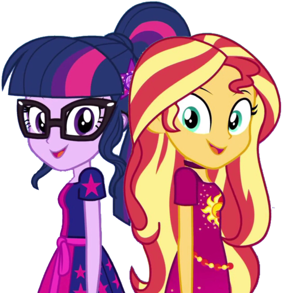 Size: 1992x2048 | Tagged: safe, banned from derpibooru, deleted from derpibooru, derpibooru import, edit, edited screencap, editor:superbobiann, screencap, sci-twi, sunset shimmer, twilight sparkle, equestria girls, equestria girls series, i'm on a yacht, spoiler:eqg series (season 2), erased background, not a vector