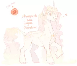 Size: 976x836 | Tagged: safe, artist:dingobreath, banned from derpibooru, deleted from derpibooru, derpibooru import, oc, oc:pomegranate love, unofficial characters only, pony, unicorn, curved horn, cutie mark, gradient mane, horn, image, male, next generation, offspring, parent:princess cadance, parent:shining armor, parents:shiningcadance, png, reference, smiling, solo, stallion