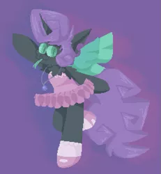 Size: 777x842 | Tagged: safe, artist:bubblechaser123, banned from derpibooru, deleted from derpibooru, derpibooru import, oc, oc:bubblez, unofficial characters only, changeling, unicorn, ballerina, ballet, ballet slippers, changeling oc, changelingbetes, clothes, cute, horn, jewelry, necklace, on one leg, one arm up, tongue out, tutu, wings