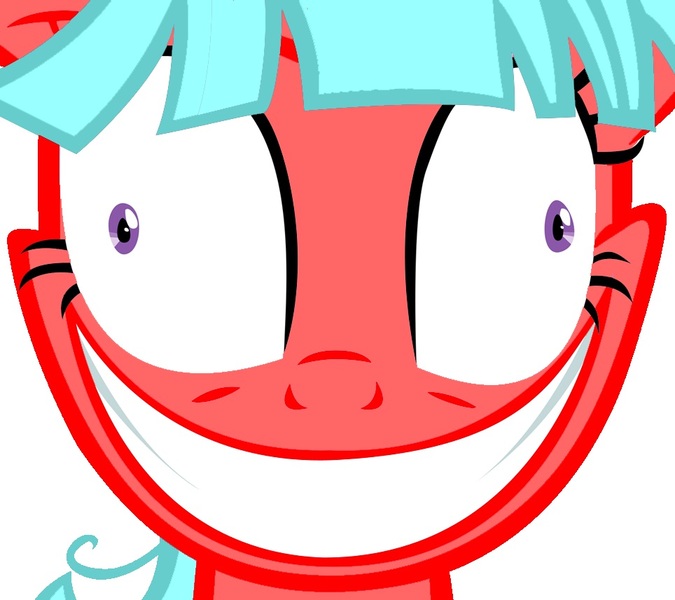 Size: 964x857 | Tagged: safe, artist:undeadponysoldier, banned from derpibooru, deleted from derpibooru, derpibooru import, oc, oc:echristian, unofficial characters only, unicorn, lesson zero, adorafying, creepy, creepy grin, creepy smile, derp, grin, insane face, insanity, recolor, simple background, smiling, solo, teeth, white background