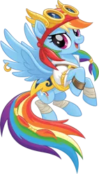 Size: 563x990 | Tagged: safe, banned from derpibooru, deleted from derpibooru, derpibooru import, official, rainbow dash, pegasus, pony, my little pony: the movie, bandage, bandana, clothes, female, goggles, hoof wraps, mare, piercing, pirate dash, solo, wing piercing, wing ring