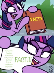 Size: 449x600 | Tagged: safe, artist:quarium edits, banned from derpibooru, deleted from derpibooru, derpibooru import, twilight sparkle, alicorn, exploitable meme, grammar error, haters gonna hate, image macro, meme, overwatch, twilight's fact book, twilight sparkle (alicorn)