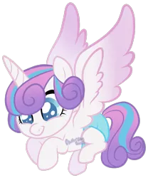 Size: 783x941 | Tagged: safe, artist:axolotlshy, banned from derpibooru, deleted from derpibooru, derpibooru import, princess flurry heart, alicorn, pony, baby, baby pony, colored pupils, cute, dawwww, diaper, female, filly, flurrybetes, simple background, smiling, solo, spread wings, transparent background, weapons-grade cute, wings