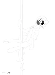 Size: 7000x9500 | Tagged: safe, artist:xenophilie, banned from derpibooru, deleted from derpibooru, derpibooru import, oc, pony, commission, lineart, male, solo, stripper pole, your character here