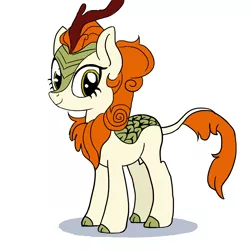 Size: 3300x3300 | Tagged: safe, artist:dorkycutie, banned from derpibooru, deleted from derpibooru, derpibooru import, autumn blaze, kirin, chest fluff, cloven hooves, female, looking at you, simple background, smiling, solo, white background
