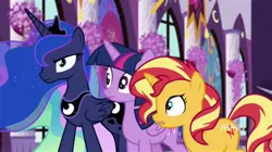 Size: 474x266 | Tagged: safe, banned from derpibooru, deleted from derpibooru, derpibooru import, princess luna, sunset shimmer, twilight sparkle, twilight sparkle (alicorn), alicorn, bag, broken, broken glass, drakewayne- vomiting for the 3rd time, image, jpeg, solo, vomit, youtube, youtube link