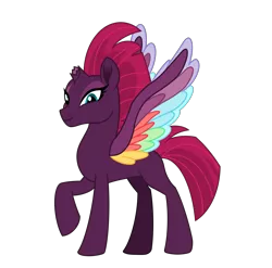 Size: 7800x7703 | Tagged: safe, artist:emeraldblast63, banned from derpibooru, deleted from derpibooru, derpibooru import, fizzlepop berrytwist, tempest shadow, alicorn, my little pony: the movie, rainbow roadtrip, alicornified, broken horn, colored wings, eye scar, horn, multicolored wings, race swap, rainbow wings, raised hoof, scar, simple background, tempesticorn, transparent background, vector, wing bling, wings
