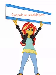 Size: 761x1024 | Tagged: suggestive, banned from derpibooru, deleted from derpibooru, derpibooru import, sunset shimmer, exploitable meme, meme, sign, sunset's board