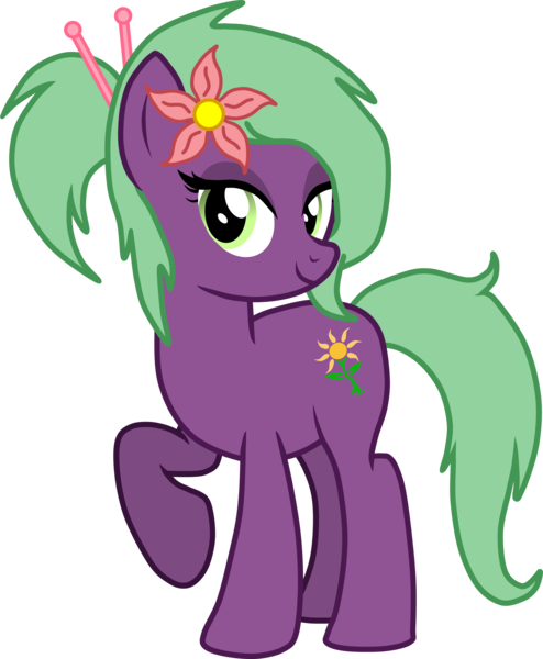 Size: 2795x3397 | Tagged: safe, artist:feathertrap, banned from derpibooru, deleted from derpibooru, derpibooru import, oc, oc:spring bloom, unofficial characters only, earth pony, pony, female, flower, flower in hair, mare, simple background, solo, transparent background