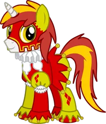 Size: 2839x3336 | Tagged: safe, alternate version, artist:feathertrap, banned from derpibooru, deleted from derpibooru, derpibooru import, oc, oc:mirthful, unofficial characters only, pony, unicorn, bell, coat markings, jester, male, mask, ruff (clothing), simple background, solo, stallion, story included, transparent background, unshorn fetlocks, vector