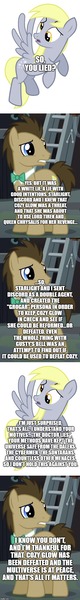 Size: 500x3739 | Tagged: safe, banned from derpibooru, deleted from derpibooru, derpibooru import, edit, edited screencap, screencap, derpy hooves, doctor whooves, time turner, comic:the epilogue, the ending of the end, leak, comic, doctor who, fanfic art, implied cozy glow, implied discord, implied grogar, implied lord tirek, implied queen chrysalis, implied starlight glimmer, screencap comic, the doctor