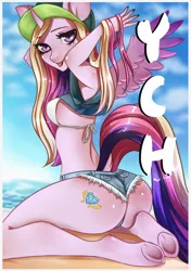 Size: 634x900 | Tagged: suggestive, artist:pink-pinktooth, banned from derpibooru, deleted from derpibooru, derpibooru import, princess cadance, anthro, breasts, commission, your character here