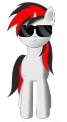 Size: 3840x7000 | Tagged: safe, artist:pakes, banned from derpibooru, deleted from derpibooru, derpibooru import, oc, oc:blackjack, unofficial characters only, pony, unicorn, fallout equestria, fallout equestria: project horizons, cutie mark, deal with it, fanfic art, female, glasses, horn, looking at you, mare, simple background, solo, sunglasses, transparent background