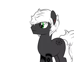 Size: 1200x1000 | Tagged: safe, artist:arrgus-korr, banned from derpibooru, deleted from derpibooru, derpibooru import, oc, oc:graii tryggvason, unofficial characters only, earth pony, pony, base used, celtic knot, cutie mark, halfbody, male, piercing, simple background, solo, stallion, tattoo, white background