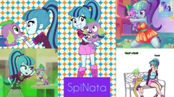 Size: 1920x1077 | Tagged: safe, banned from derpibooru, deleted from derpibooru, derpibooru import, sonata dusk, spike, dog, human, equestria girls, affection, female, hug, kissing, male, shipping, spike the dog, spinata, straight