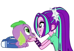 Size: 1596x1102 | Tagged: safe, banned from derpibooru, deleted from derpibooru, derpibooru import, aria blaze, spike, dog, equestria girls, affection, ariaspike, caress, female, love, male, shipping, smiley face, spike the dog, straight