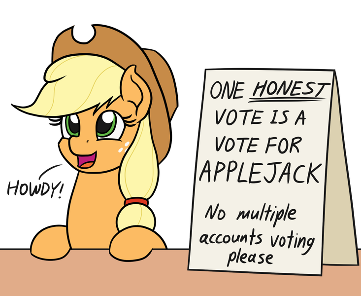 Size: 1100x900 | Tagged: safe, artist:mkogwheel, derpibooru import, edit, applejack, earth pony, pony, applejack's sign, cute, dawwww, howdy, jackabetes, meme, sign, smiling, solo, text, weapons-grade cute