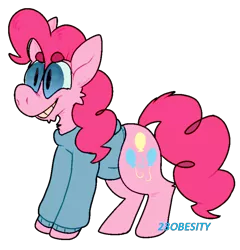Size: 798x830 | Tagged: safe, artist:pony-puke, banned from derpibooru, deleted from derpibooru, derpibooru import, pinkie pie, earth pony, pony, clothes, smiling, solo, sweater