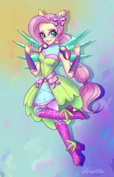 Size: 1024x1583 | Tagged: safe, artist:wicked-red-art, banned from derpibooru, deleted from derpibooru, derpibooru import, fluttershy, equestria girls, crystal guardian, crystal wings, female, ponied up, solo, wings