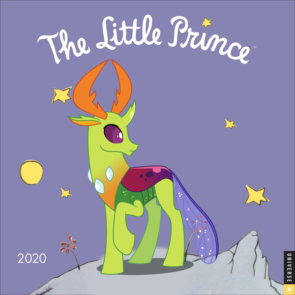 Size: 2500x2500 | Tagged: safe, artist:damiranc1, banned from derpibooru, deleted from derpibooru, derpibooru import, edit, thorax, changedling, changeling, book parody, king thorax, planet, solo, stars, the little prince