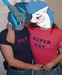 Size: 900x1094 | Tagged: safe, artist:phenya, banned from derpibooru, deleted from derpibooru, derpibooru import, edit, oc, oc:niveous, oc:rosy firefly, human, pony, gay, irl, irl human, male, meme, photo