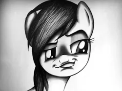 Size: 2304x1728 | Tagged: source needed, safe, artist:names76, banned from derpibooru, deleted from derpibooru, derpibooru import, rainbow dash, bust, faic, image, jpeg, monochrome, sketch, smug, smugdash, solo, trace