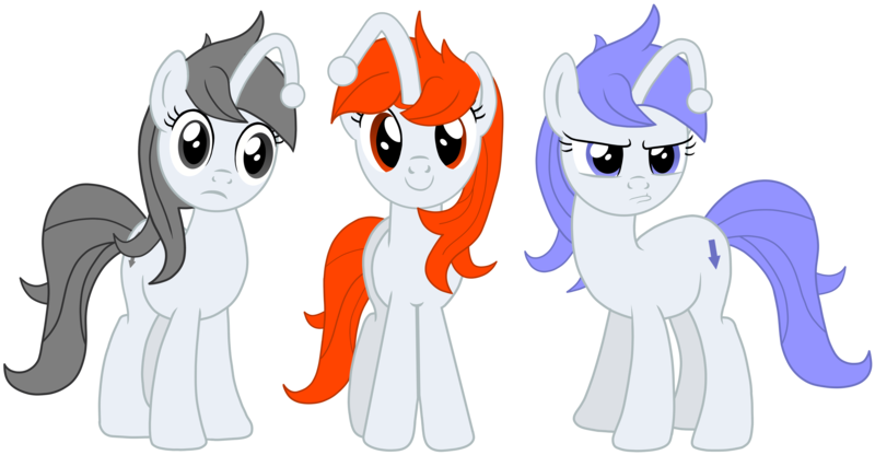Size: 7700x4000 | Tagged: safe, artist:torvusil, banned from derpibooru, deleted from derpibooru, derpibooru import, oc, oc:apathia, oc:discentia, oc:karma, ponified, unofficial characters only, pony, unicorn, 2020 community collab, derpibooru community collaboration, absurd resolution, angry, annoyed, digital art, female, frown, happy, krita, mare, reddit, simple background, smiling, standing, transparent background, trio