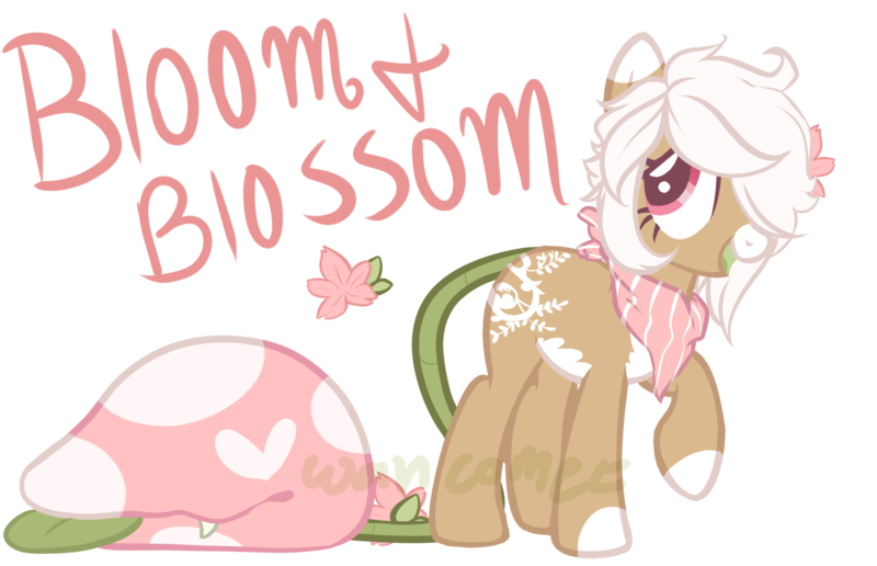 Size: 1550x1000 | Tagged: safe, artist:axolotlshy, banned from derpibooru, deleted from derpibooru, derpibooru import, oc, oc:bloom, oc:blossom, unofficial characters only, monster pony, original species, piranha plant pony, plant pony, augmented tail, base used, colored hooves, flower, flower in hair, hair over one eye, neckerchief, open mouth, plant, raised hoof, simple background, solo, tail mouth, transparent background