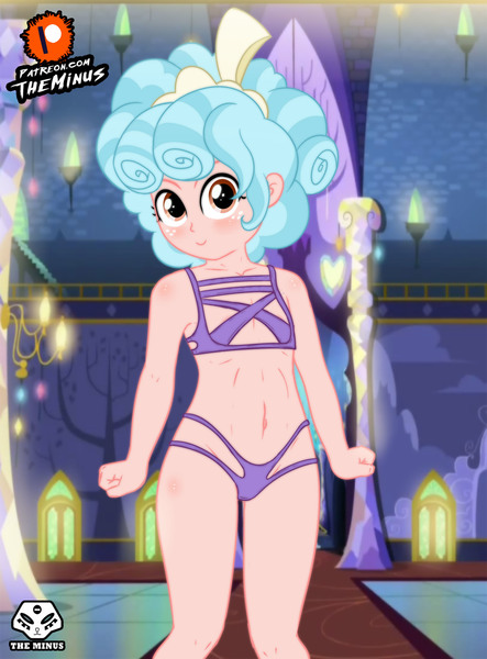 Size: 1920x2600 | Tagged: questionable, alternate version, artist:theminus, banned from derpibooru, deleted from derpibooru, derpibooru import, cozy glow, human, equestria girls, belly button, blushing, clothes, digital art, equestria girls-ified, female, humanized, image, jpeg, lolicon, looking at you, skimpy outfit, solo, solo female, swimsuit, underage, young