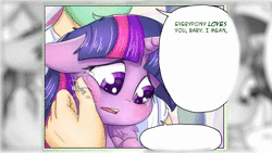 Size: 1920x1080 | Tagged: safe, artist:alcor, artist:magicalmysticva, banned from derpibooru, deleted from derpibooru, derpibooru import, twilight sparkle, twilight sparkle (alicorn), oc, oc:anon, alicorn, human, pony, comic:display of passion, animated, bipedal, blushing, colored pupils, comic, comic dub, crying, cute, dialogue, ear fluff, estrus, female, floppy ears, grinding, holding a pony, hug, lip bite, male, mare, pun, sound, speech bubble, twiabetes, voice acted, voice acting, voice actor, webm