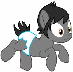 Size: 720x712 | Tagged: safe, artist:kittythenerd, banned from derpibooru, deleted from derpibooru, derpibooru import, ponified, earth pony, pony, colt, diaper, horton hears a who, male, running, simple background, solo, white background