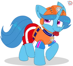 Size: 1755x1600 | Tagged: safe, artist:rainbow eevee, banned from derpibooru, deleted from derpibooru, derpibooru import, spring rain, pony, unicorn, series:sprglitemplight life jacket days, series:springshadowdrops life jacket days, clothes, cute, excited, female, lifeguard, lifeguard spring rain, looking at you, mouth hold, paw patrol, pink eyes, simple background, smiling, smiling at you, solo, transparent background, vector, whistle, whistle necklace, zuma, zuma (paw patrol)